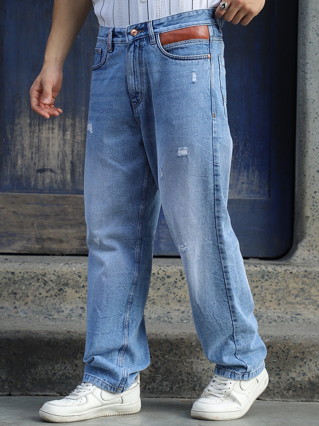 Darkforce Classic Blue Baggy Fit Jeans