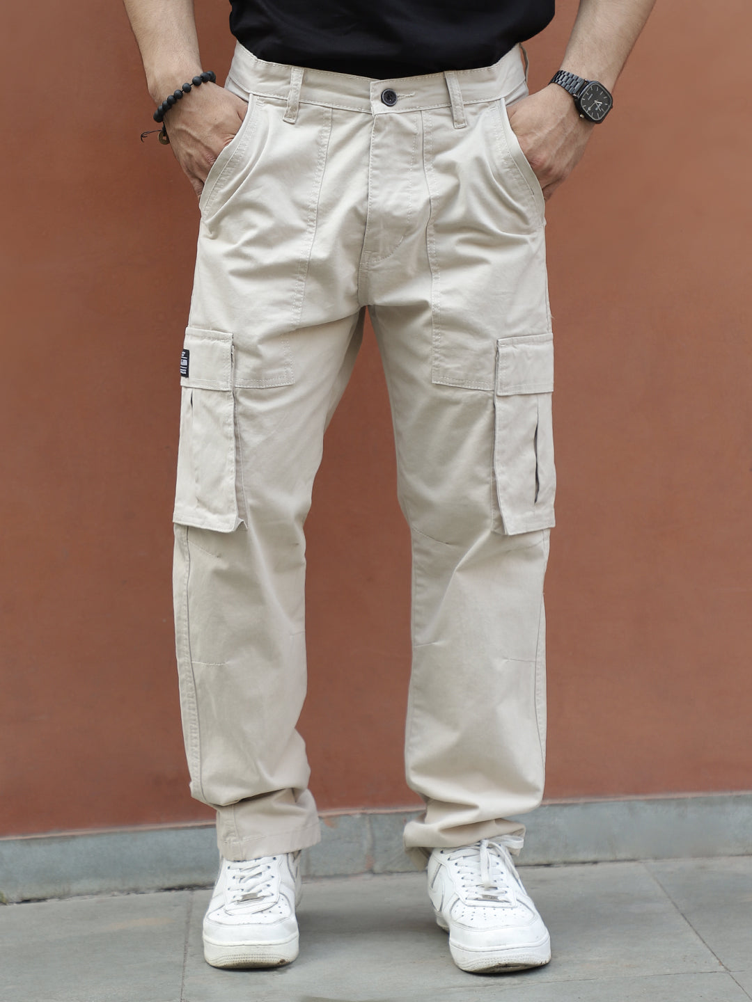 Vogue Hues Cream Cotton Cargo