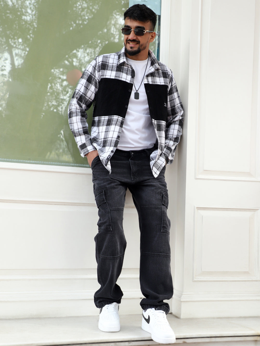 Twilight Fade Charcoal Grey Denim Cargo