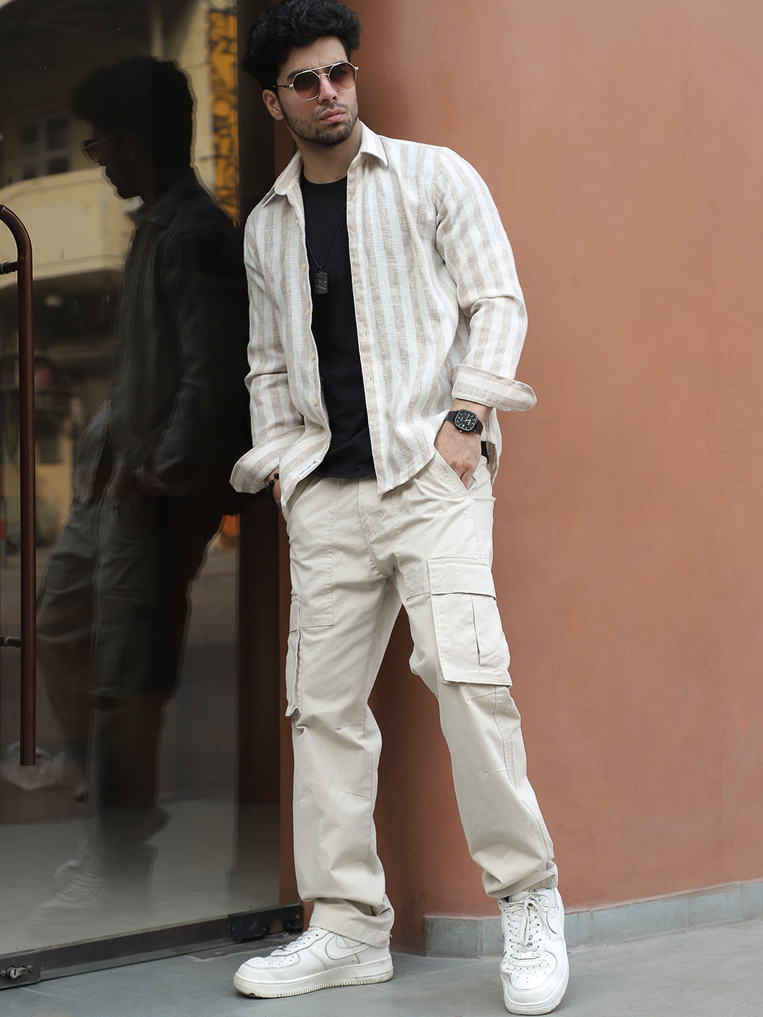 Vogue Hues Cream Cotton Cargo