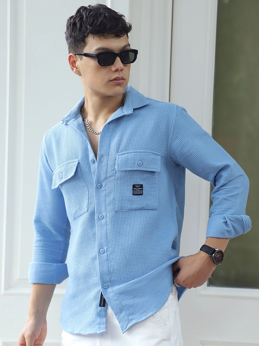 British Vintage Ocean Blue Full Sleeve Shirt