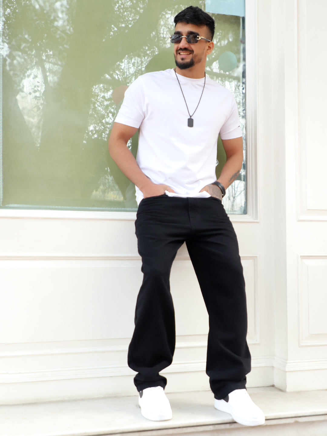 Nightline Black Baggy Fit Jeans