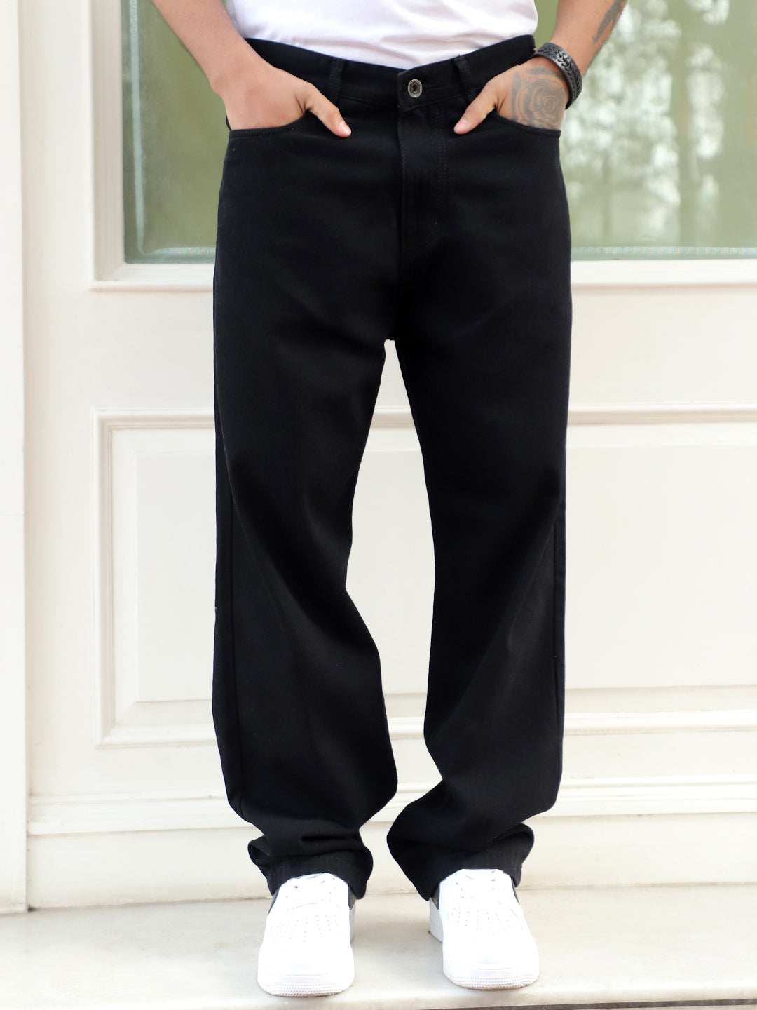 Nightline Black Baggy Fit Jeans
