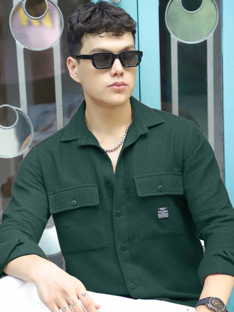 British Vintage Dark Green Full Sleeve Shirt