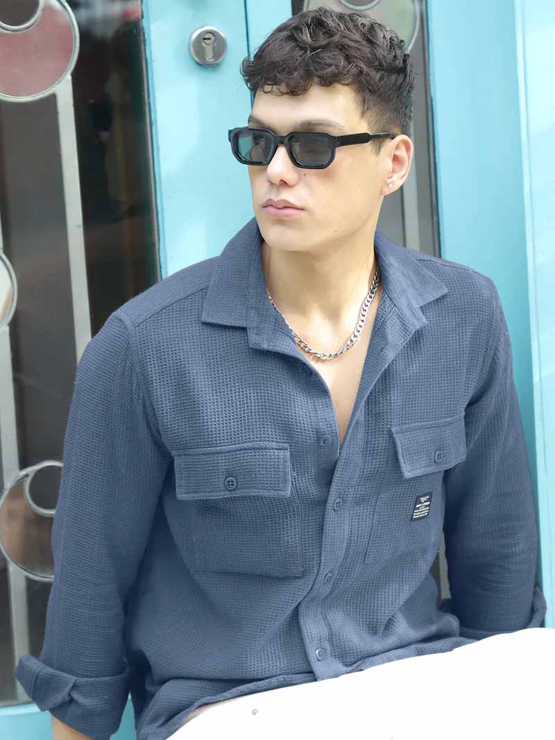 British Vintage Sky Grey Full Sleeve Shirt