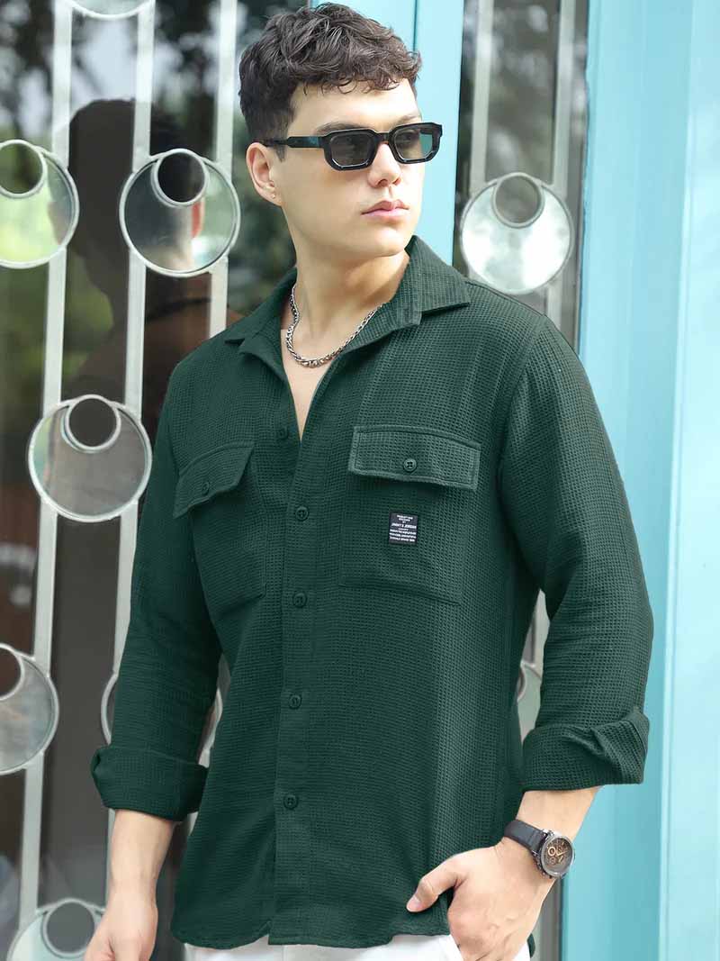 British Vintage Dark Green Full Sleeve Shirt