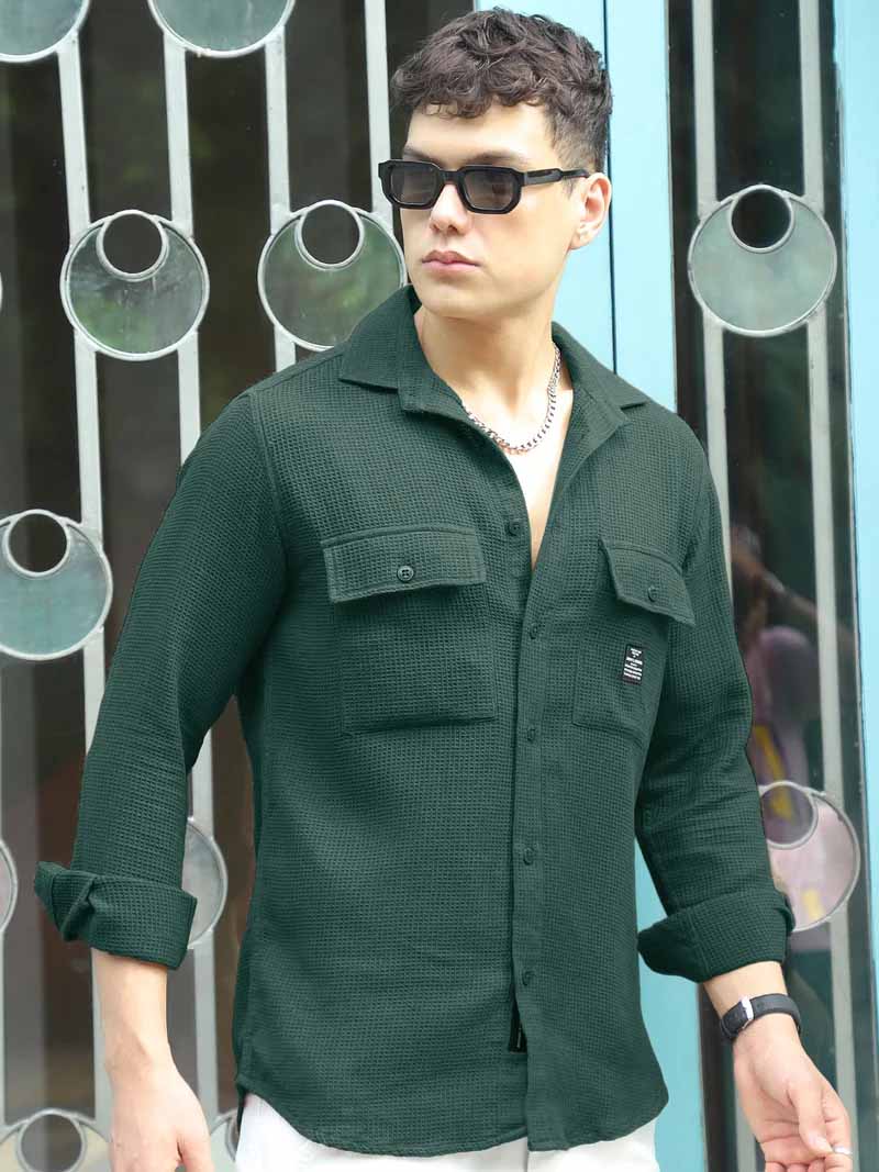 British Vintage Dark Green Full Sleeve Shirt