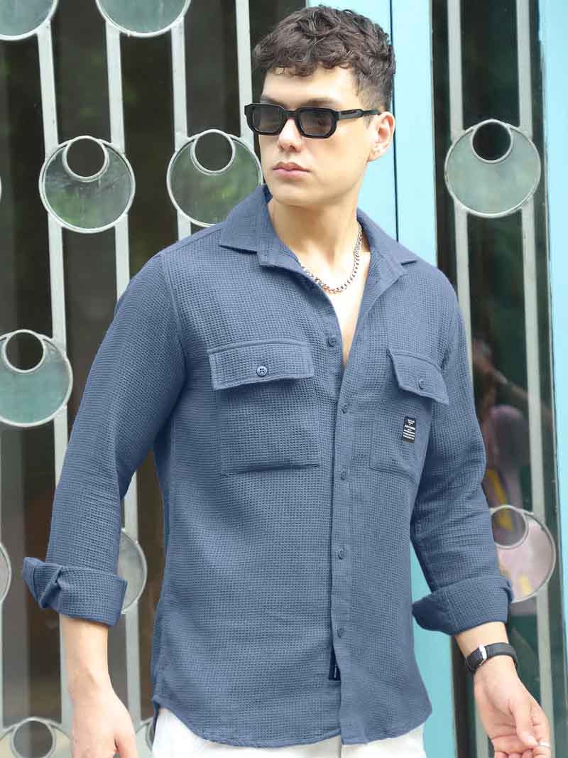 British Vintage Sky Grey Full Sleeve Shirt