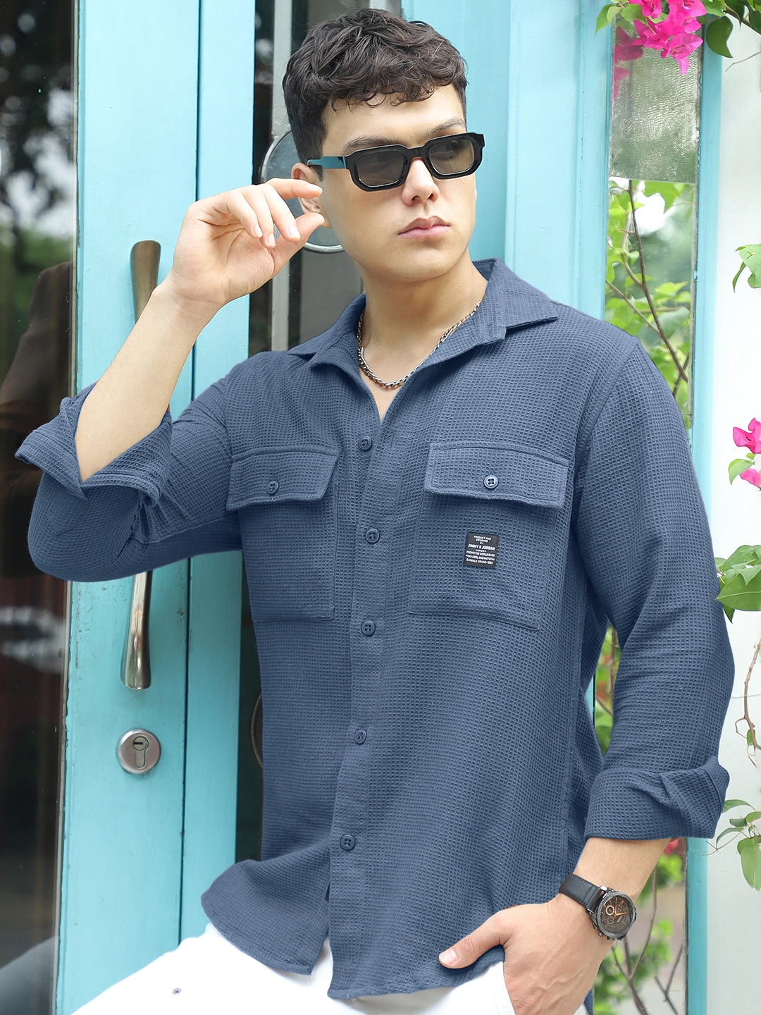 British Vintage Sky Grey Full Sleeve Shirt