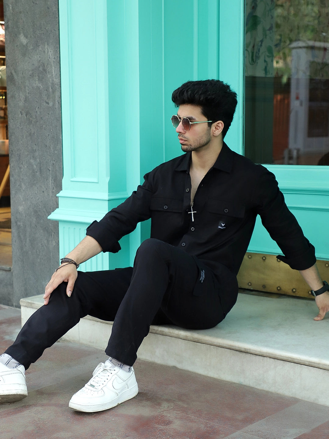 Linen Atlanta Black Cargo Co-Ord Set