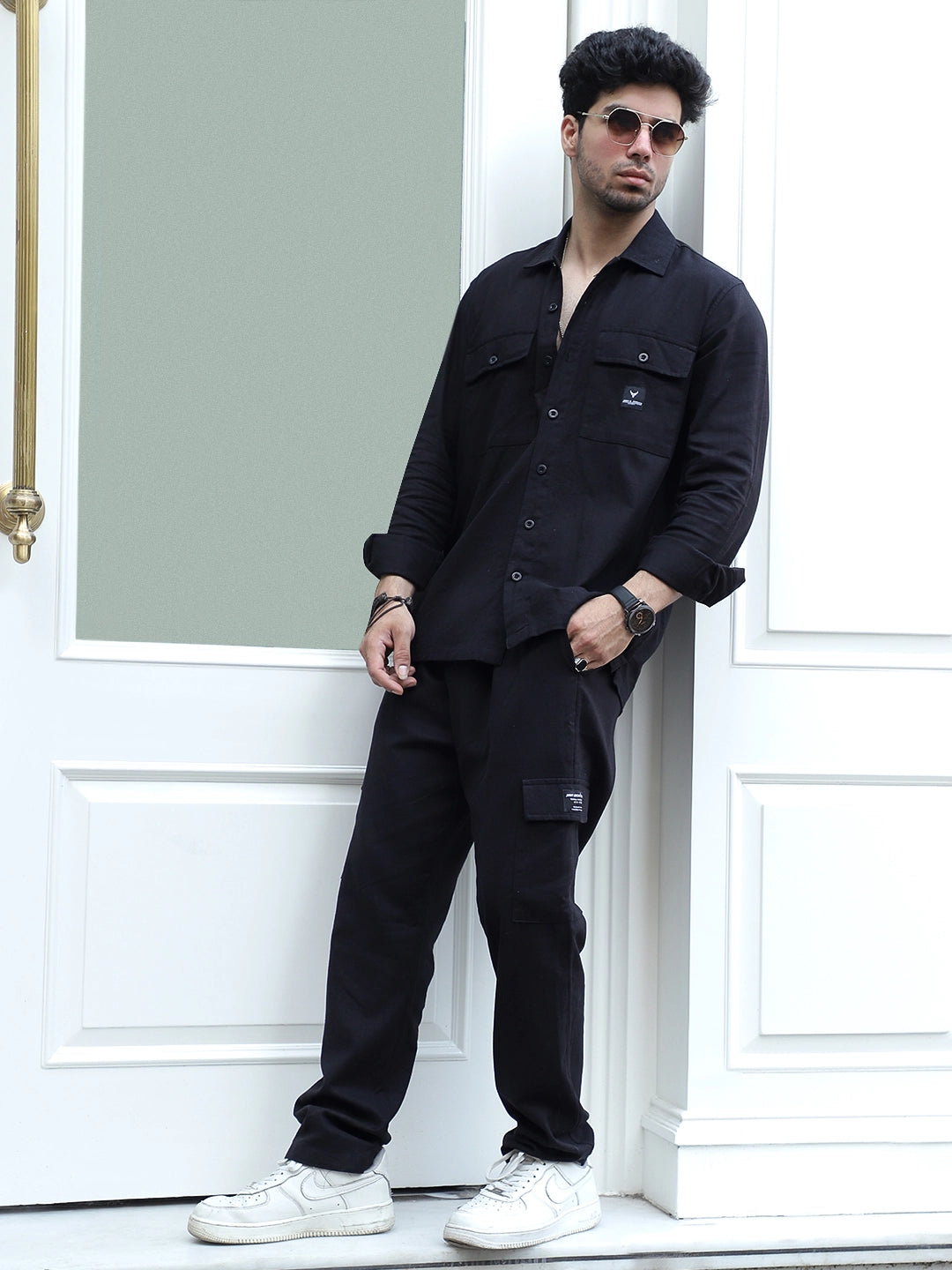 Linen Atlanta Black Cargo Co-Ord Set