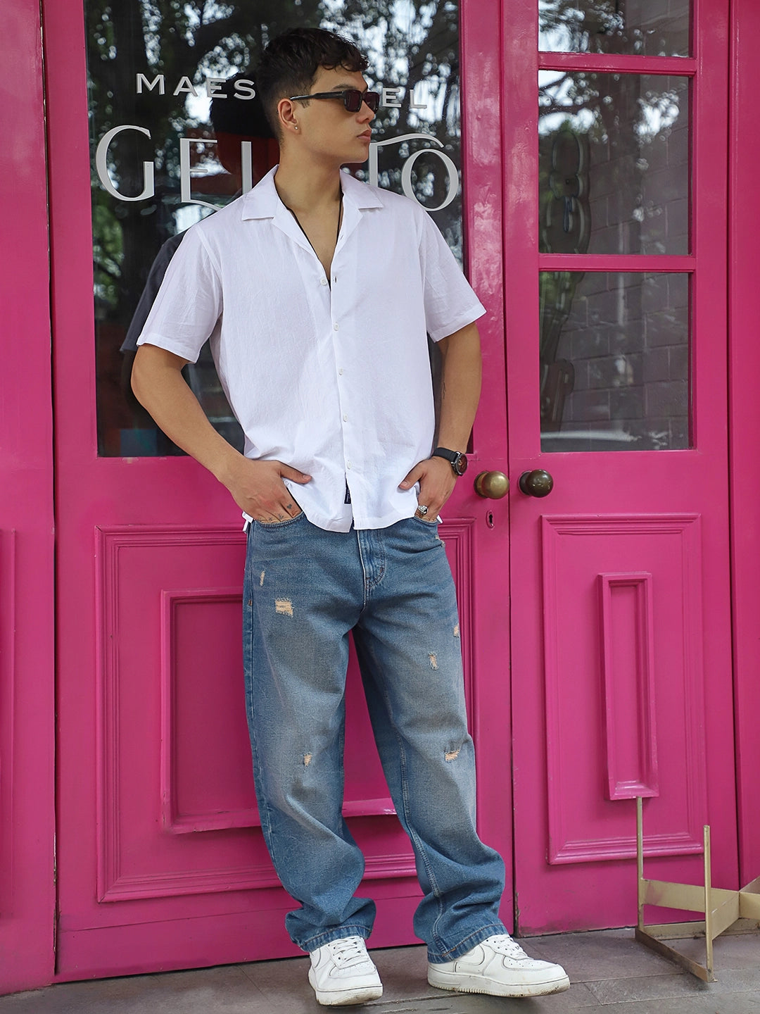 Cereal Killer White Half Sleeve Plain Shirt