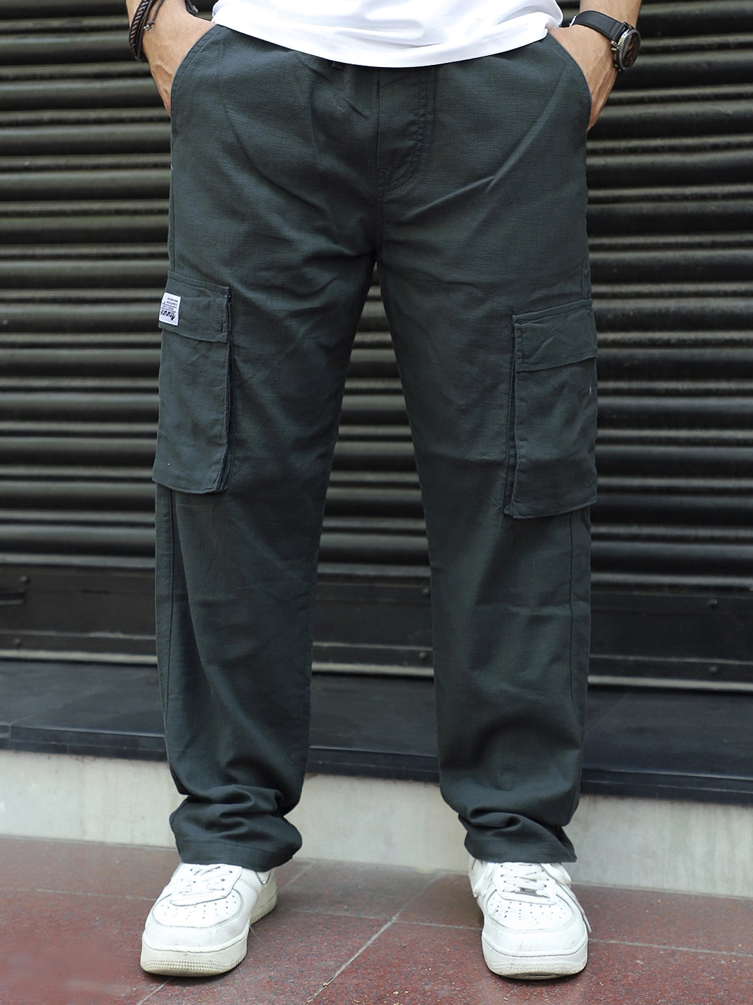 Desert Slate Grey Linen Cargo
