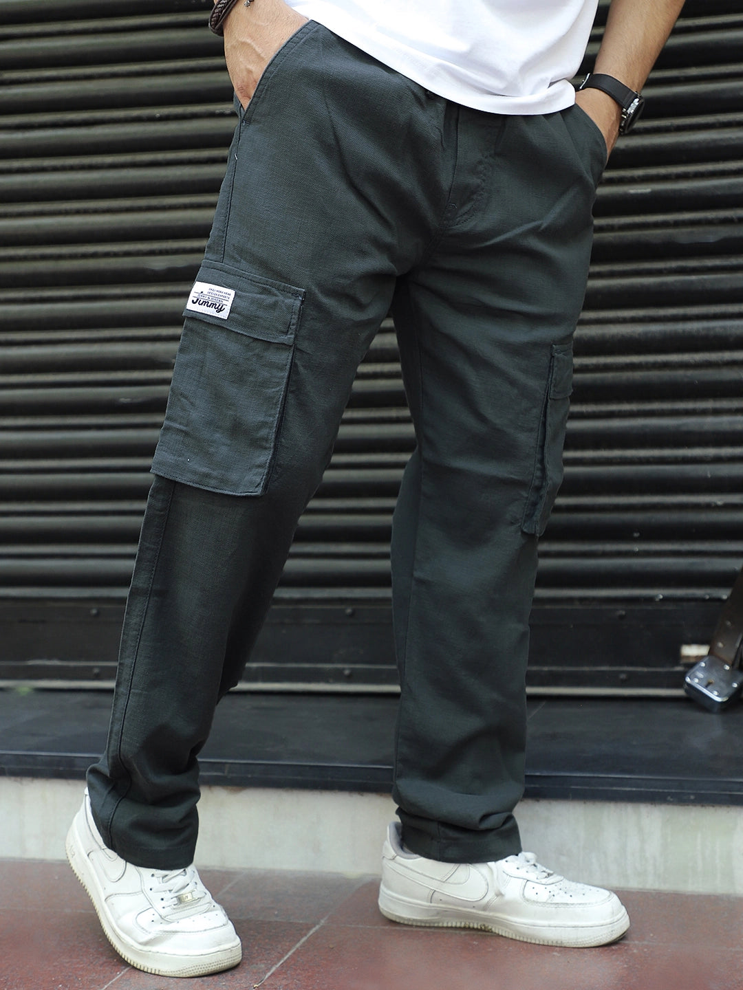 Desert Slate Grey Linen Cargo