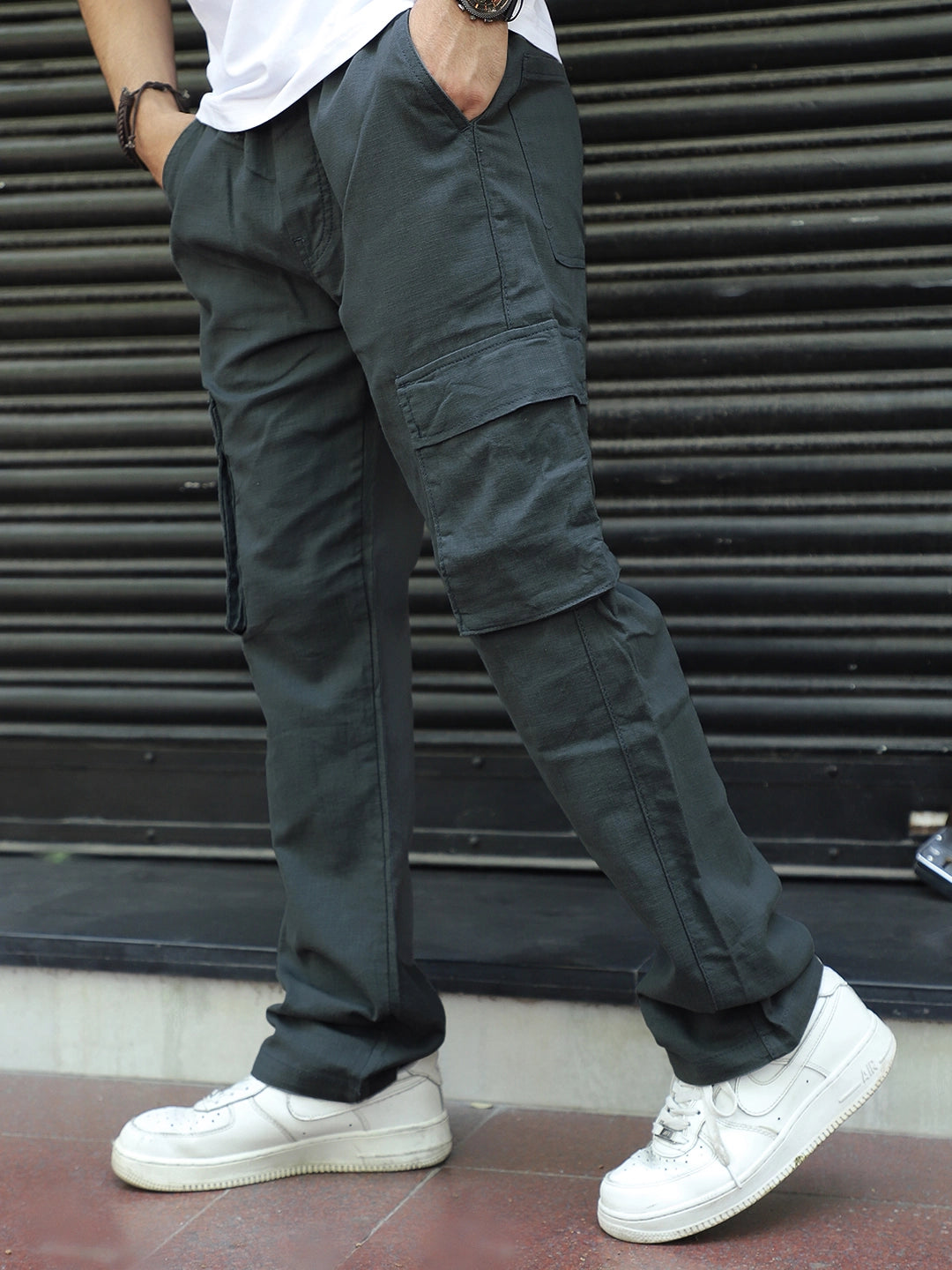 Desert Slate Grey Linen Cargo