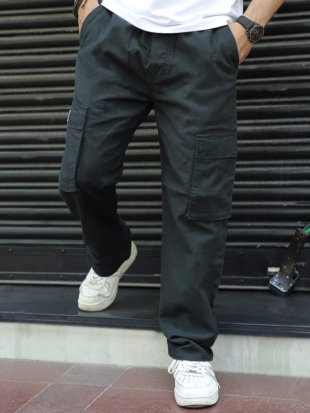 Desert Slate Grey Linen Cargo