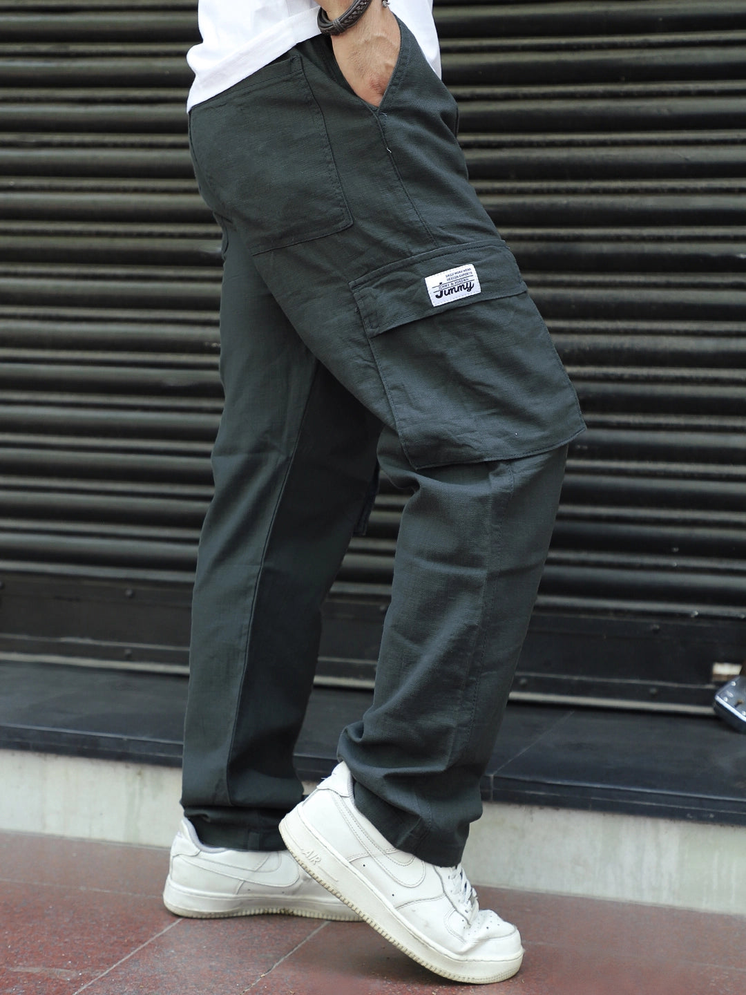 Desert Slate Grey Linen Cargo