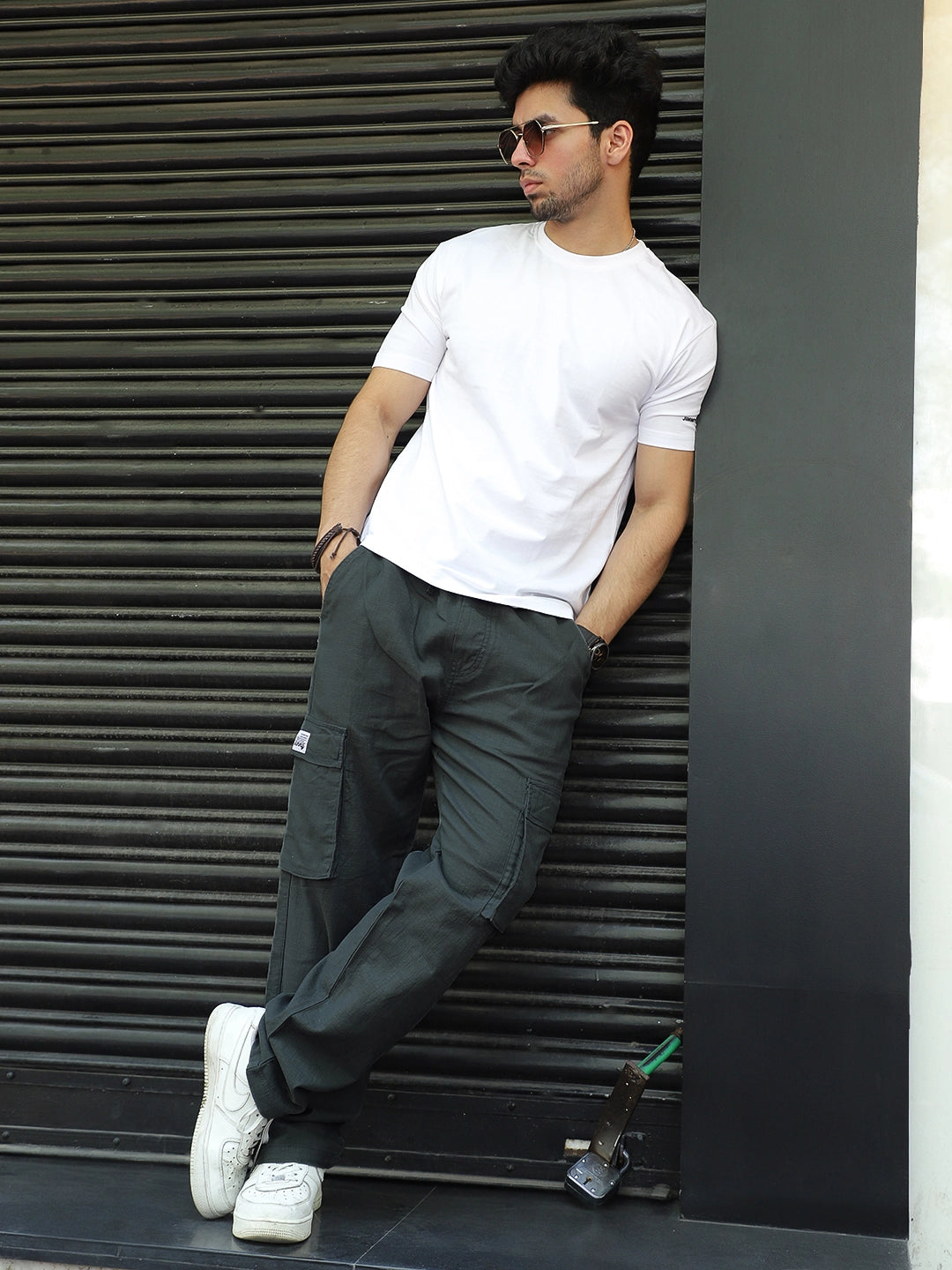 Desert Slate Grey Linen Cargo