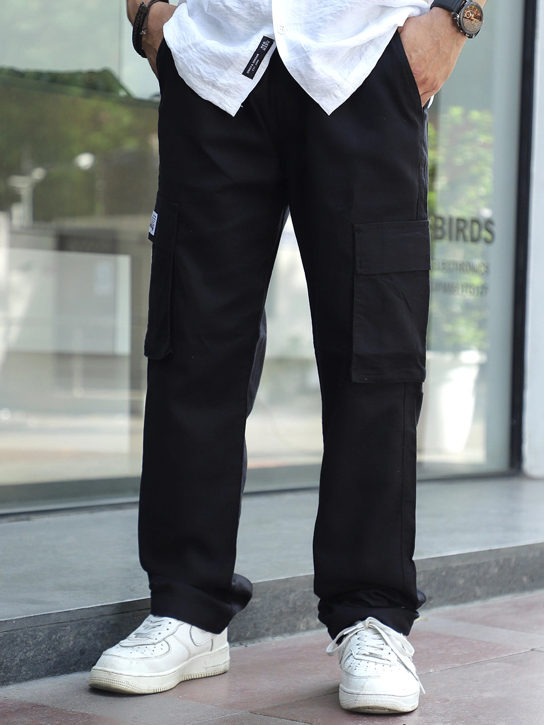 Desert Black Linen Cargo
