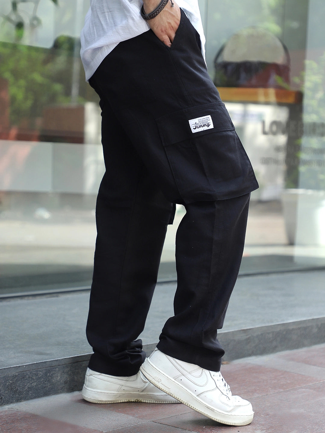 Desert Black Linen Cargo