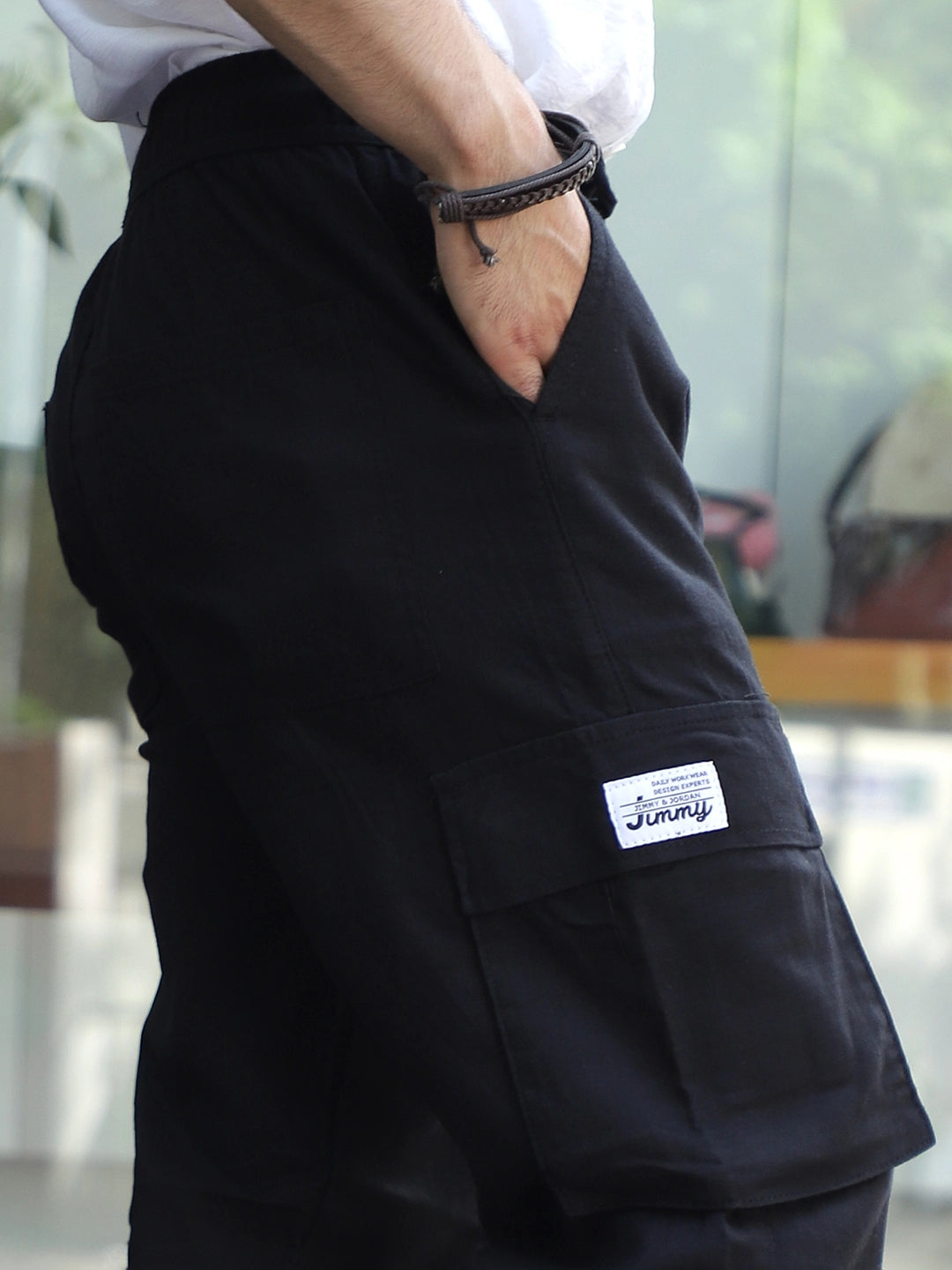 Desert Black Linen Cargo