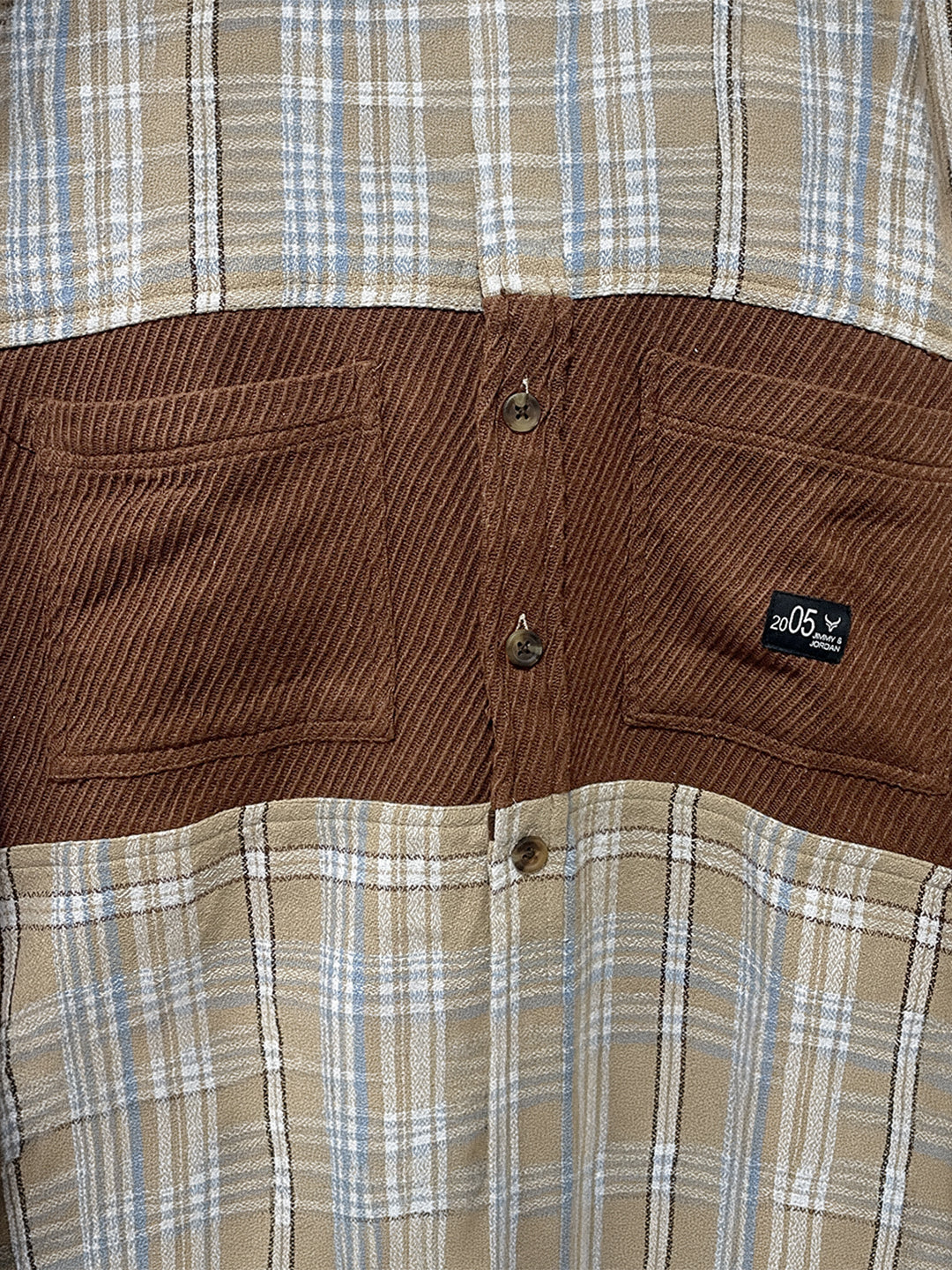 Thunderbird Beige Check Full Sleeve Shirt