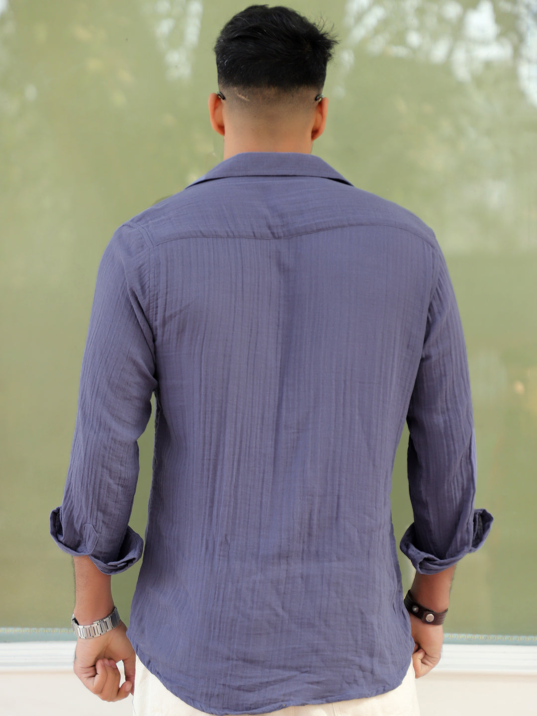 Vero Vibe Lucas Double Clothe Yale Blue Shirt