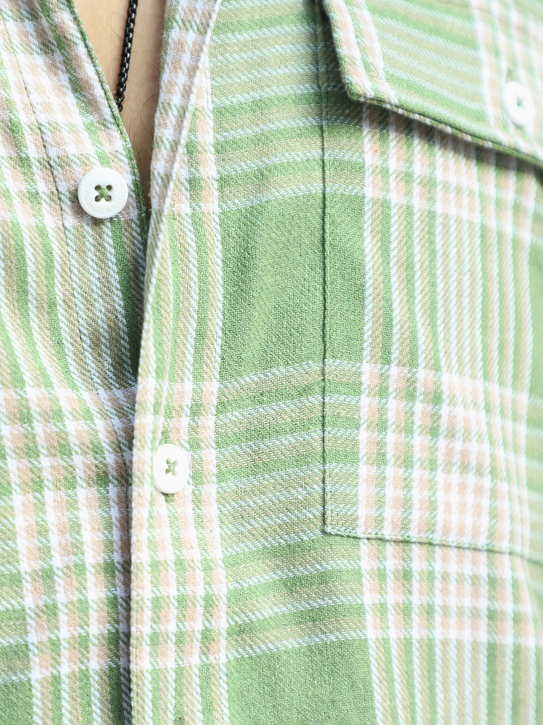 Fiore Blu Pear Green Check Shirt