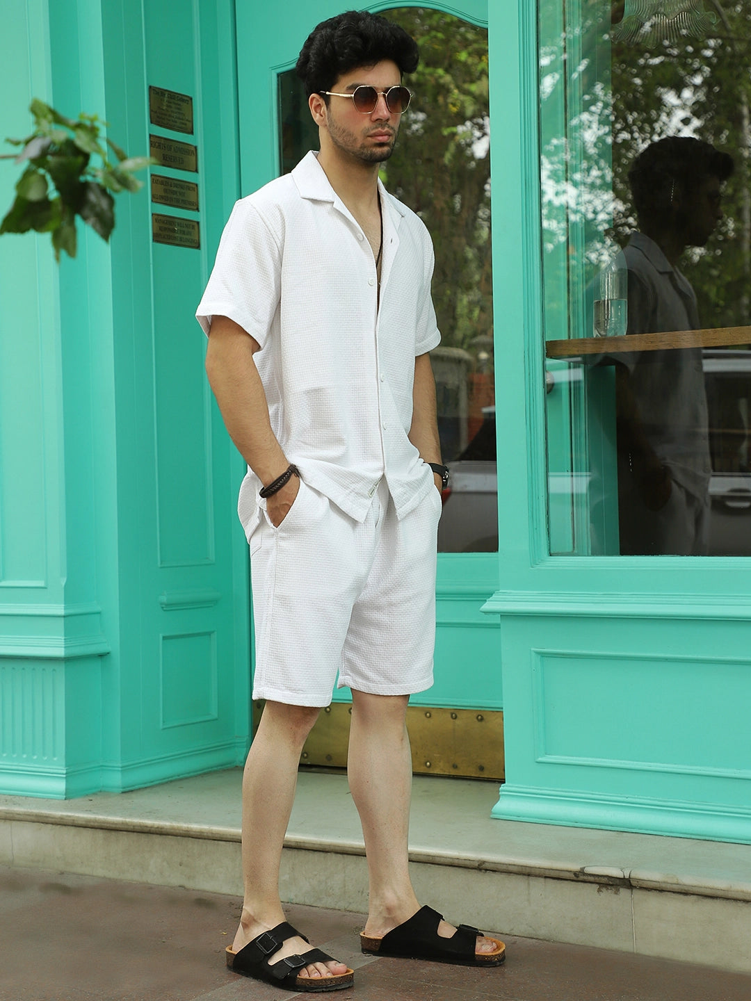 Minimalist Textured White Co-Ord Set
