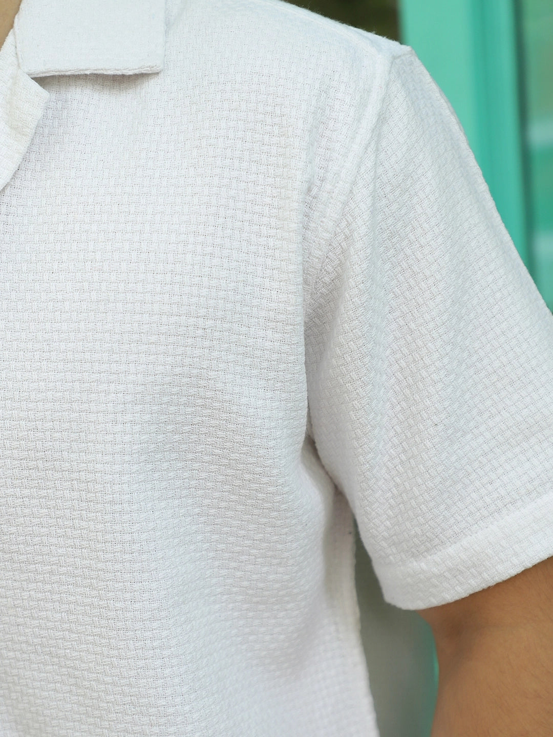 Minimalist Textured White Co-Ord Set