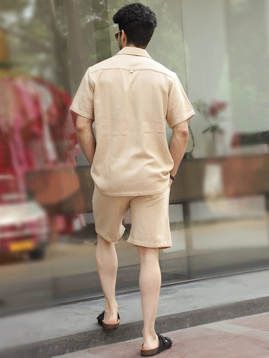 Minimalist Textured Beige Co-Ord Set