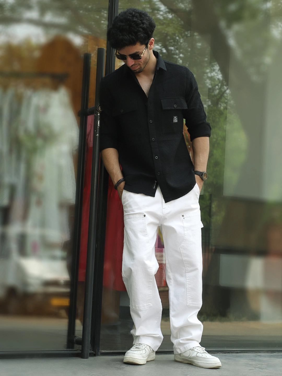 Cartier White Baggy Fit Denim Cargo