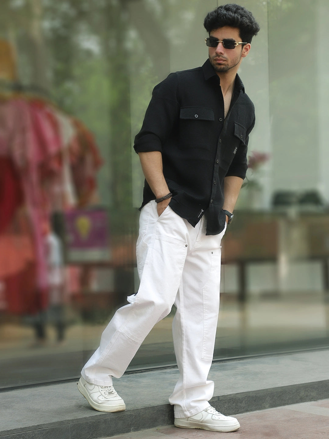 Cartier White Baggy Fit Denim Cargo
