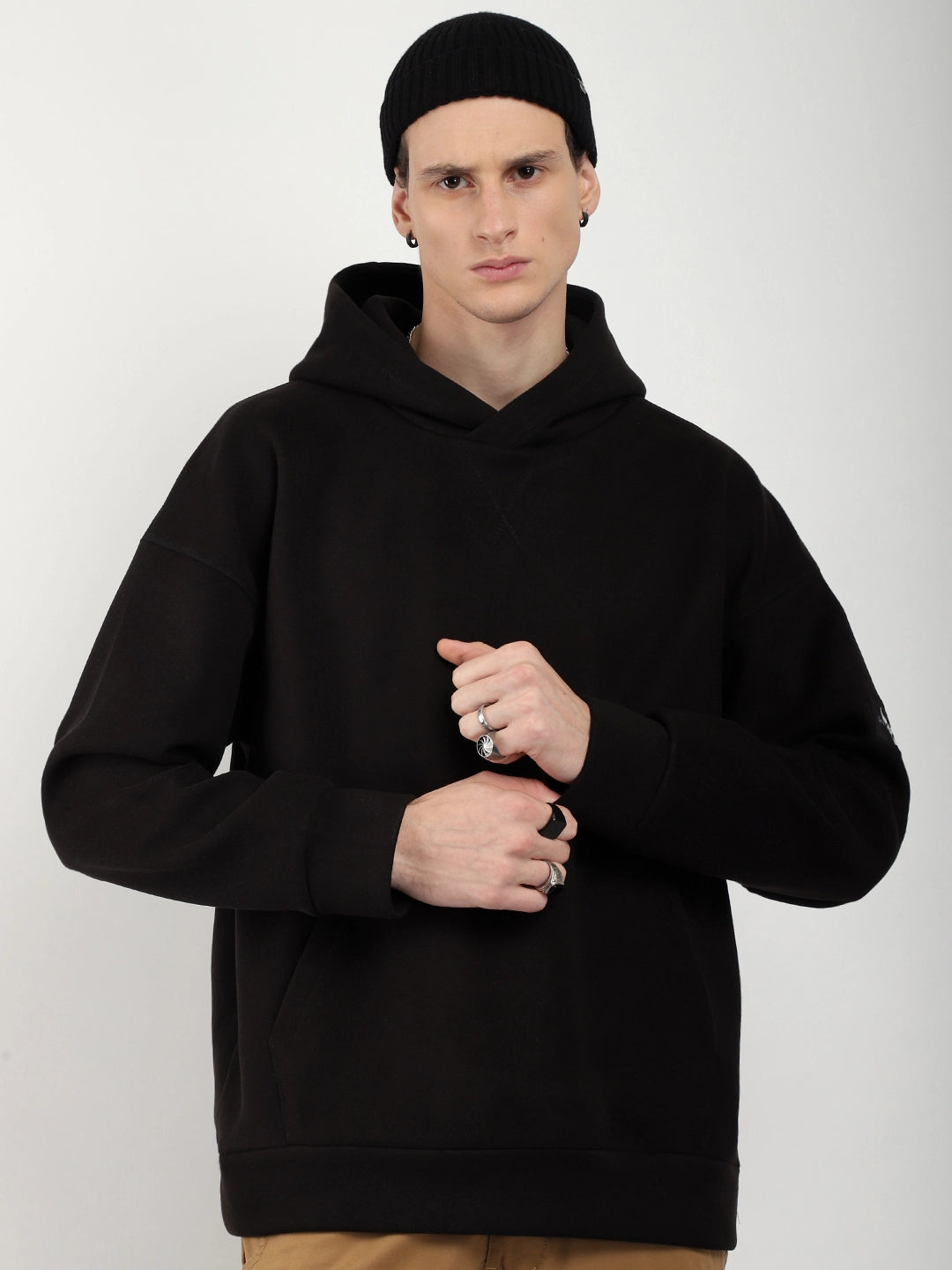 Black Oversized Hoodie for Men