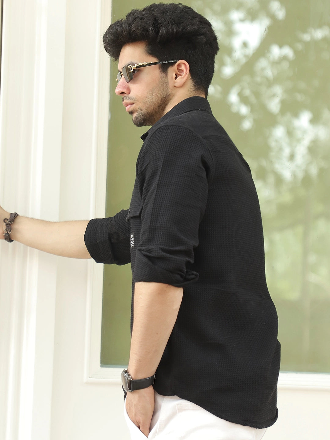 British Vintage Black Full Sleeve Shirt