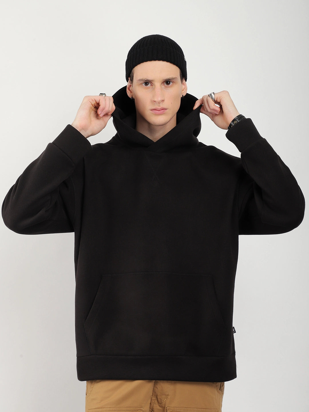 Black Oversized Hoodie for Men