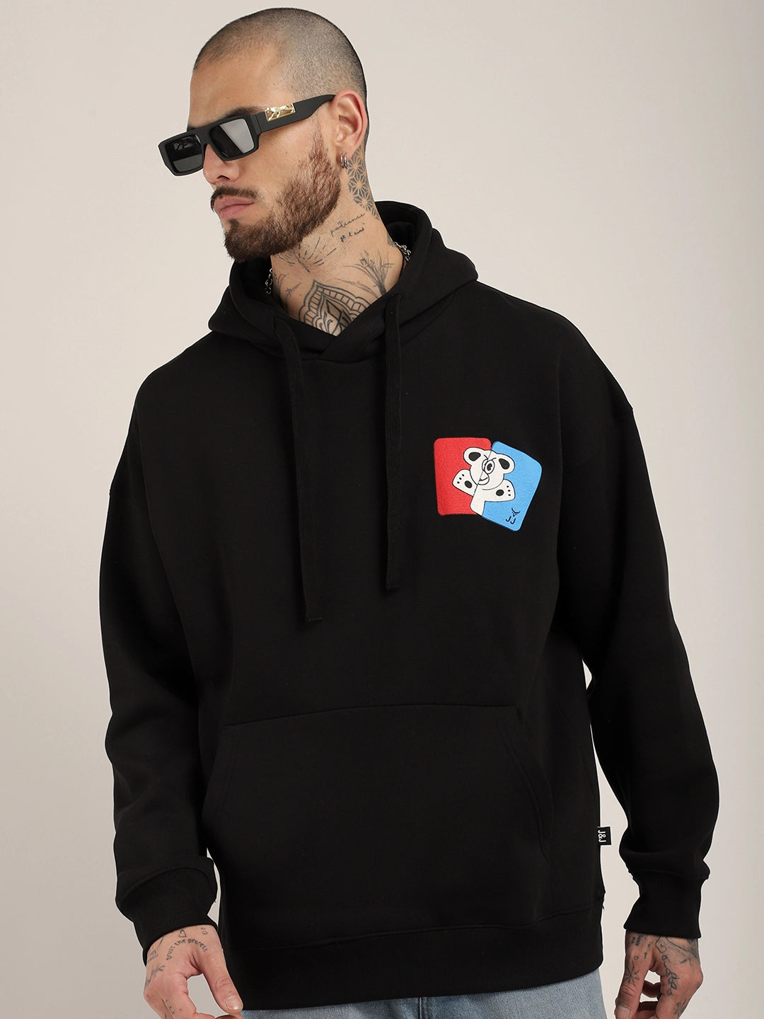 Black Oversized Hoodie Men