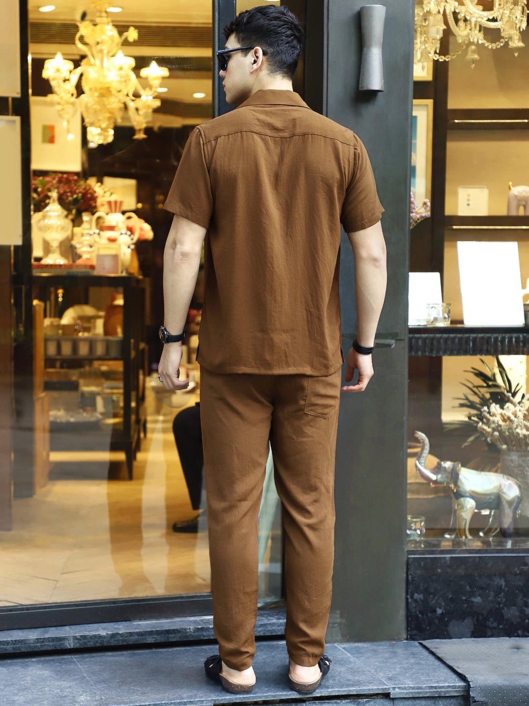 Linen Atlantis Brown Co Ord Set
