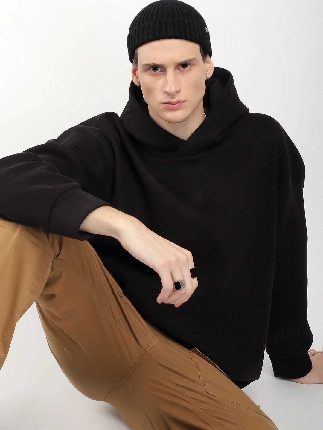 Black Oversized Hoodie for Men