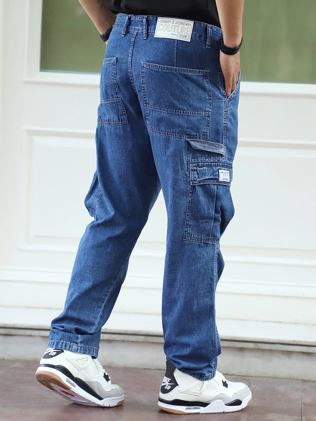 Ruggine Blue Baggy Fit Denim Cargo