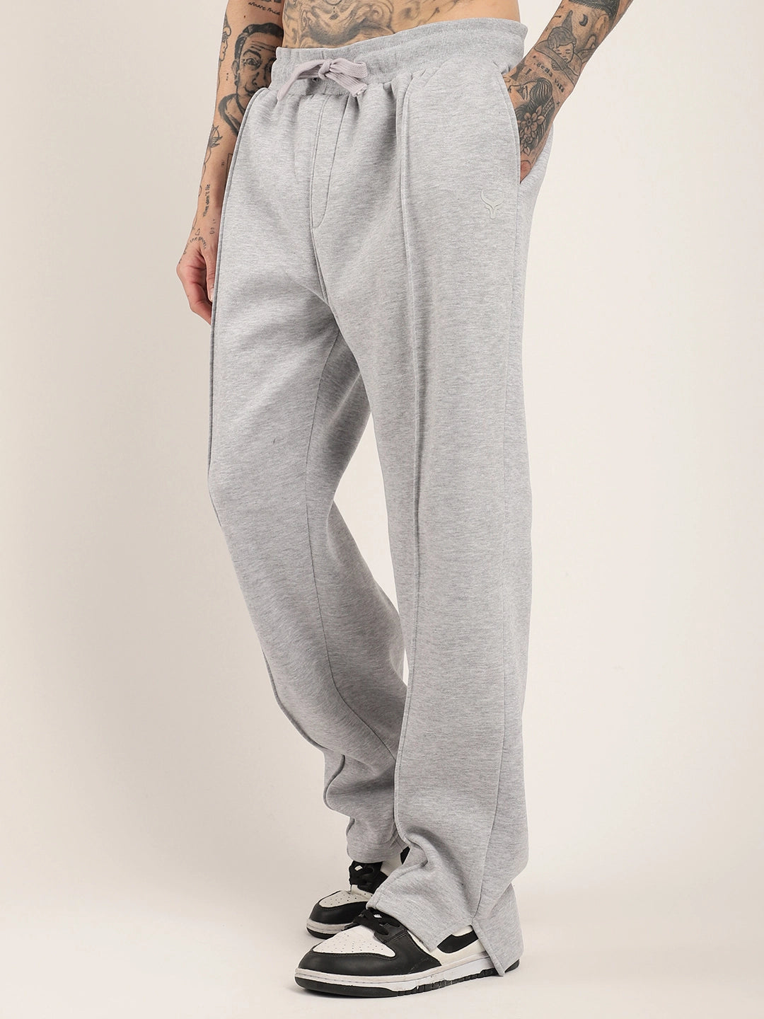 Grey Fleece Tracksuit Men