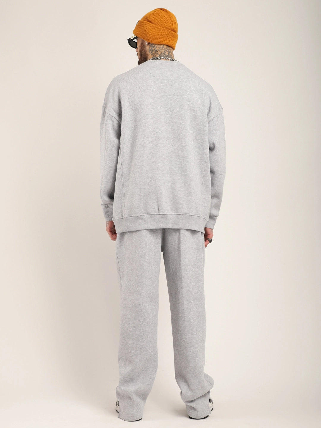 Grey Fleece Tracksuit Men
