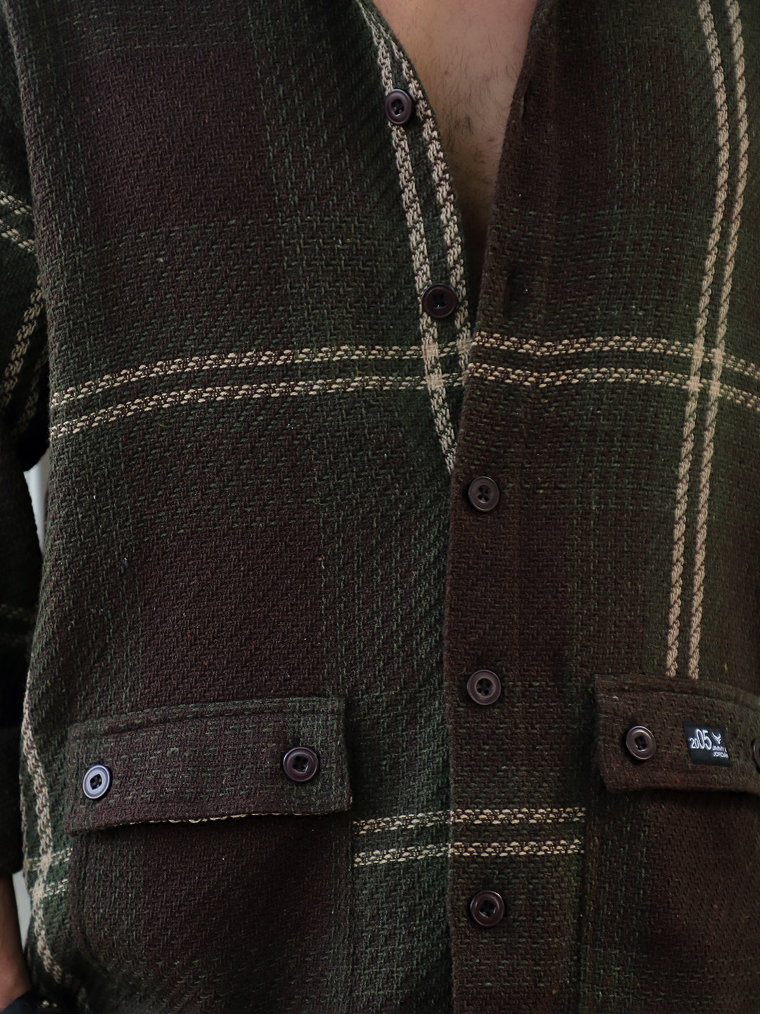 Frame Theory Olive Shacket