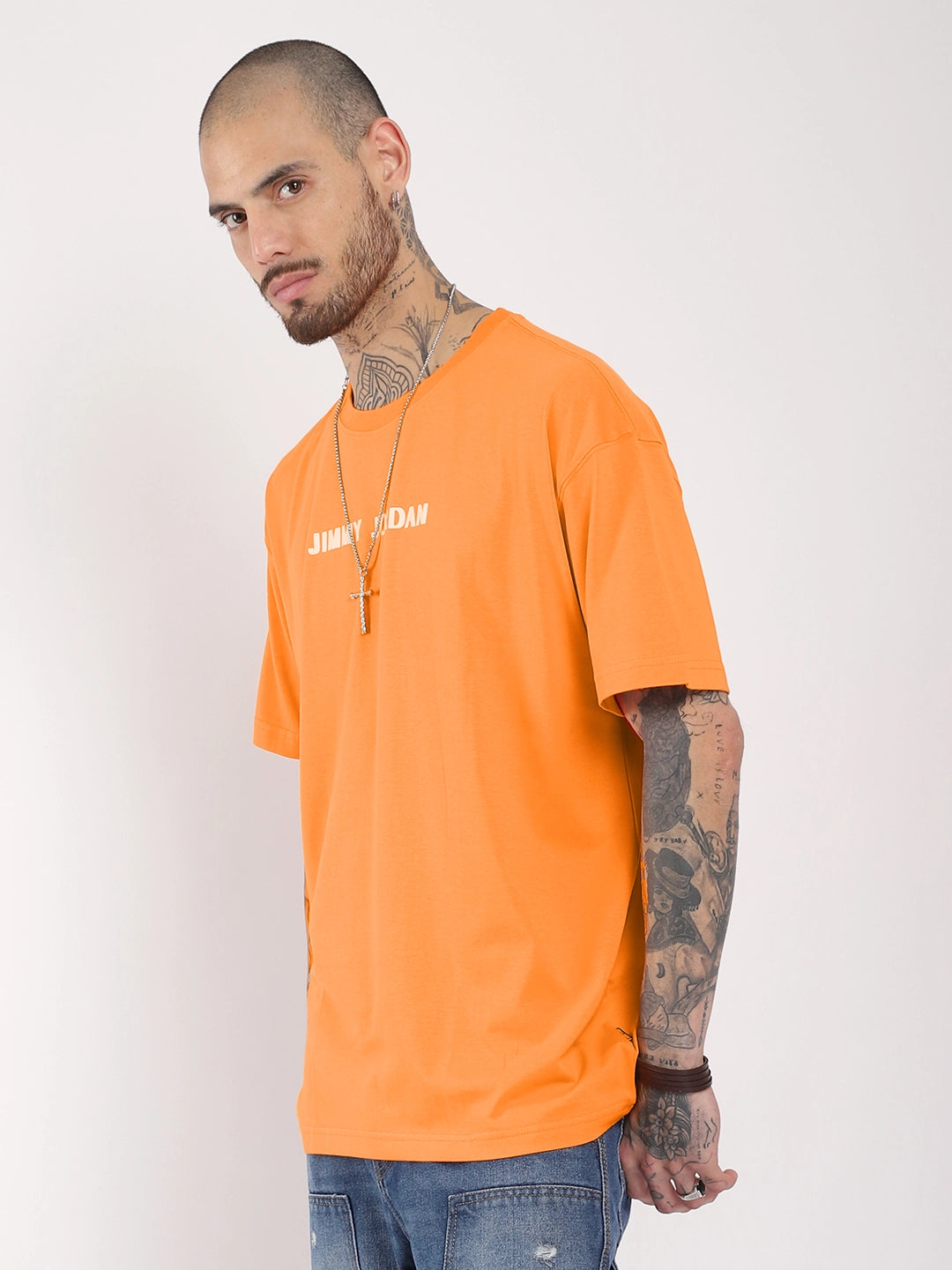 Human Being Oversized Orange T-Shirt