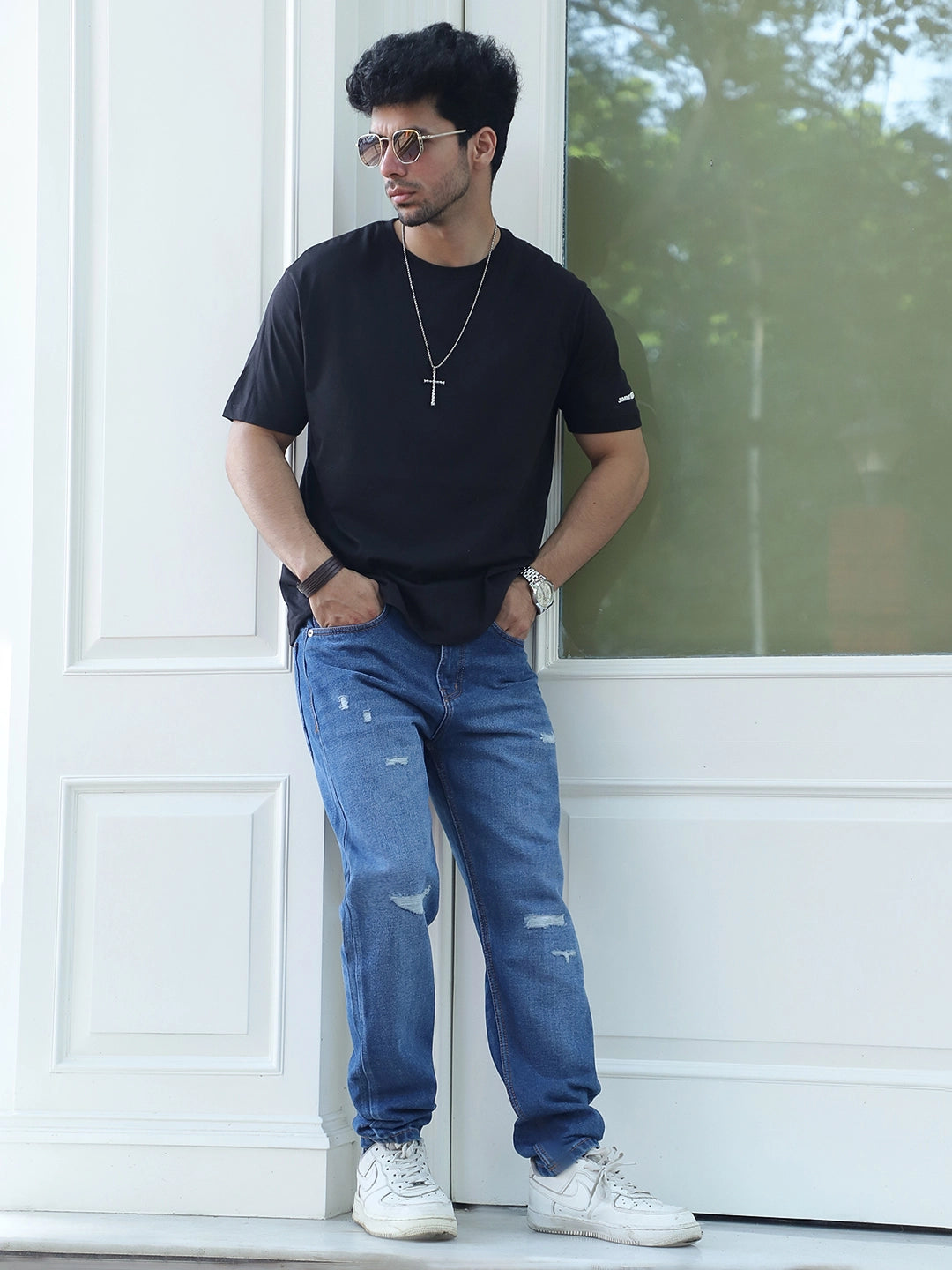 Marble Mist Blue Denim Jeans