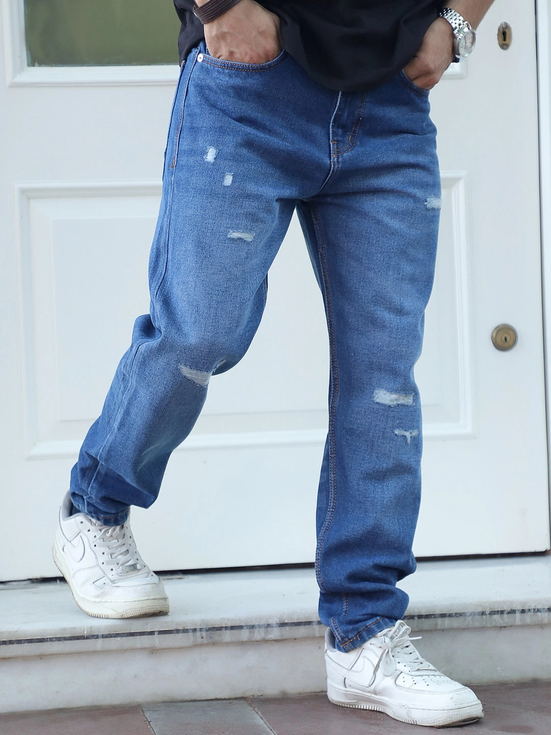 Marble Mist Blue Denim Jeans