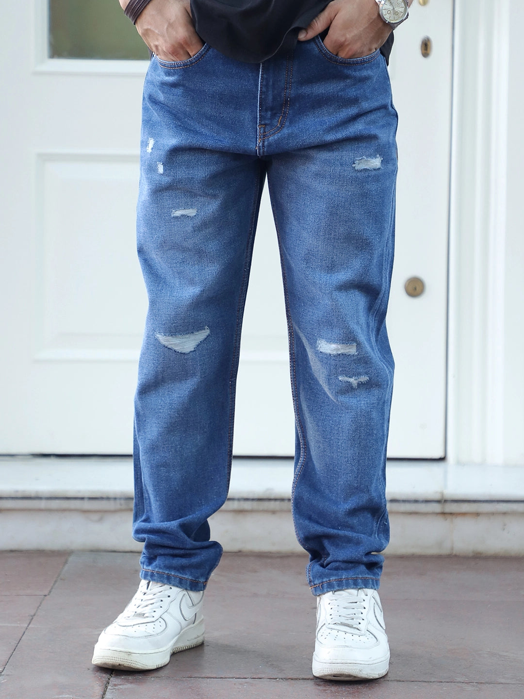 Marble Mist Blue Denim Jeans