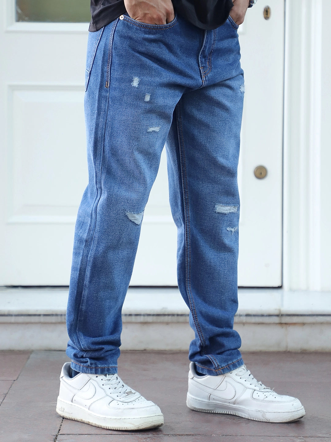 Marble Mist Blue Denim Jeans