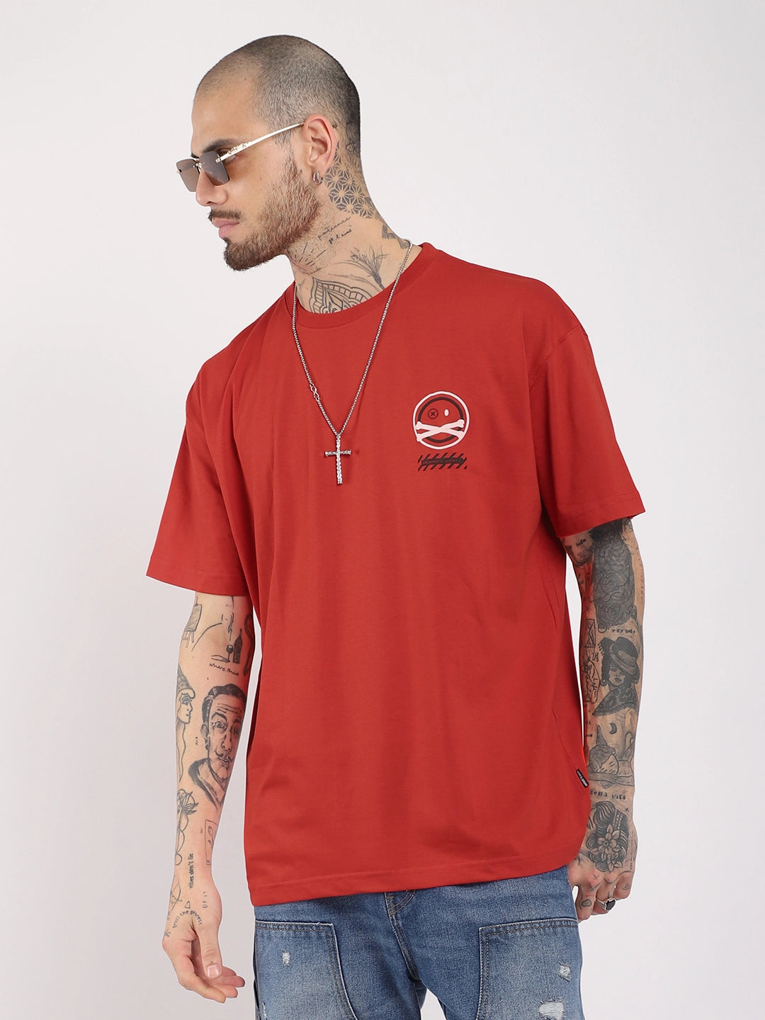 Proximity Alert Oversized Red T-Shirt