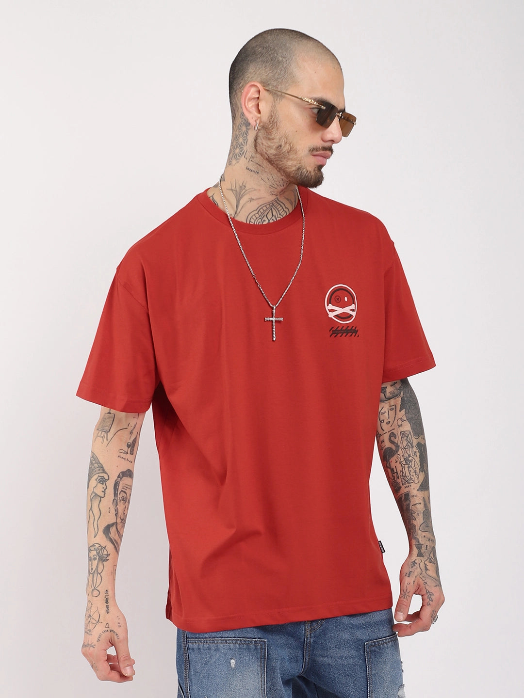 Proximity Alert Oversized Red T-Shirt